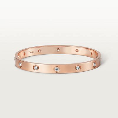 cartier 10 diamond love bracelet|cartier full diamond love bracelet.